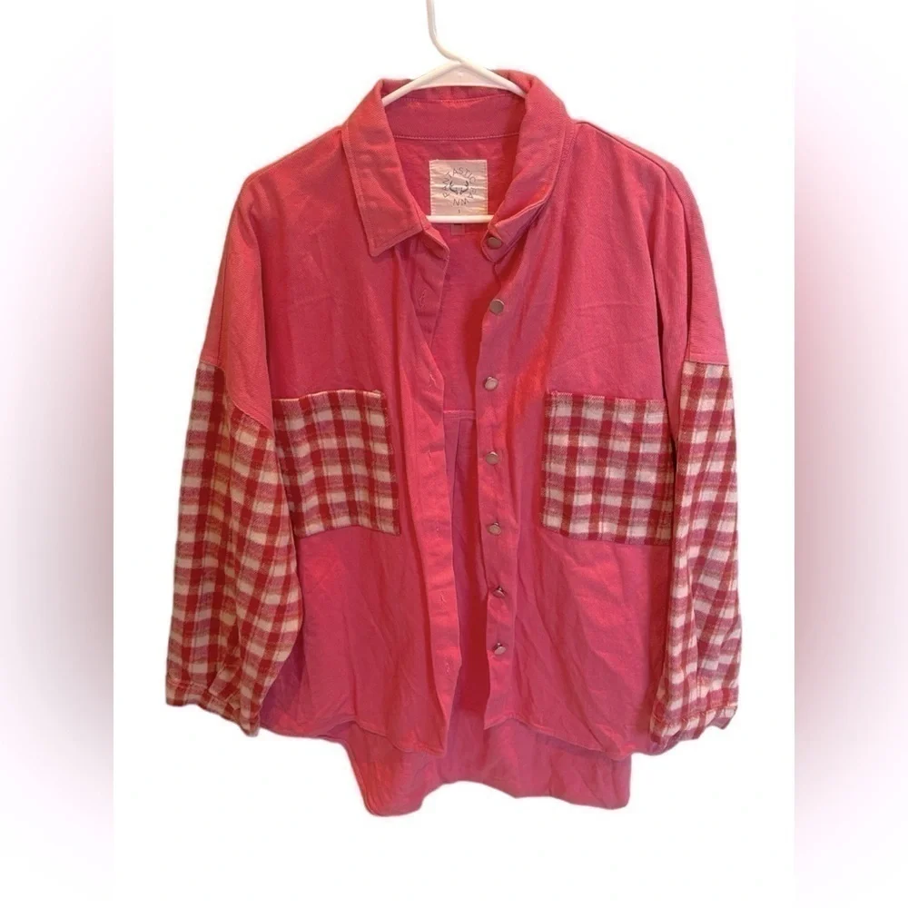 Fantastic Fawn Pink Shacket Women's S-XL | Patchwork Oversized Jacket | Boho Chi